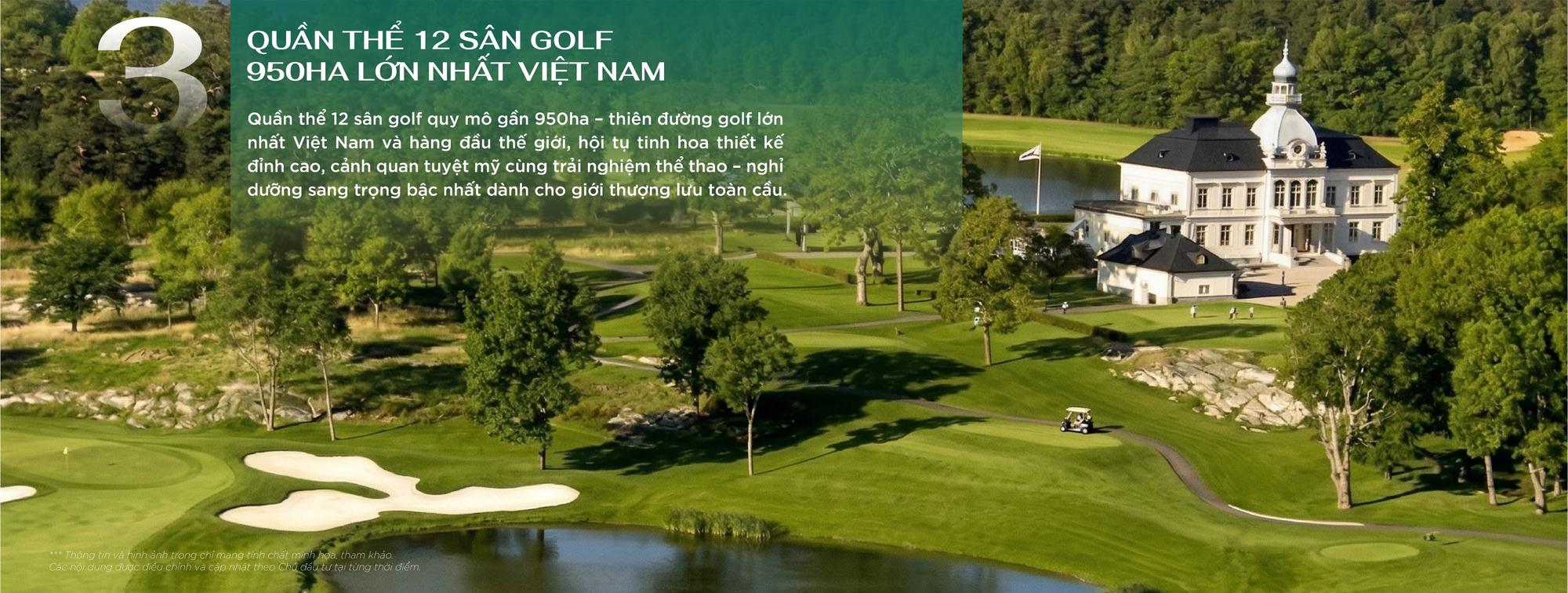 Quần thể 12 sân golf 950 ha lớn nhất Việt Nam